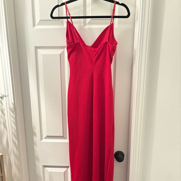 Windsor Red Sasha Formal High Slit Wrap Dress - Picture 6 of 9